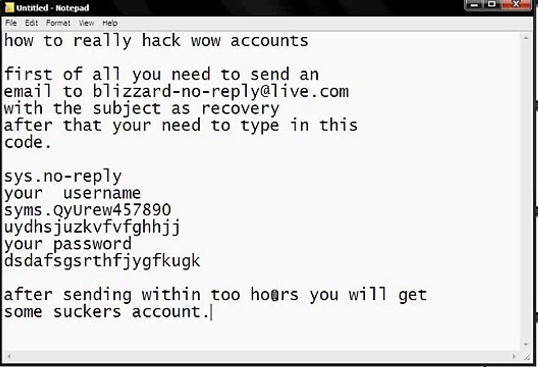how to really hack wow accounts