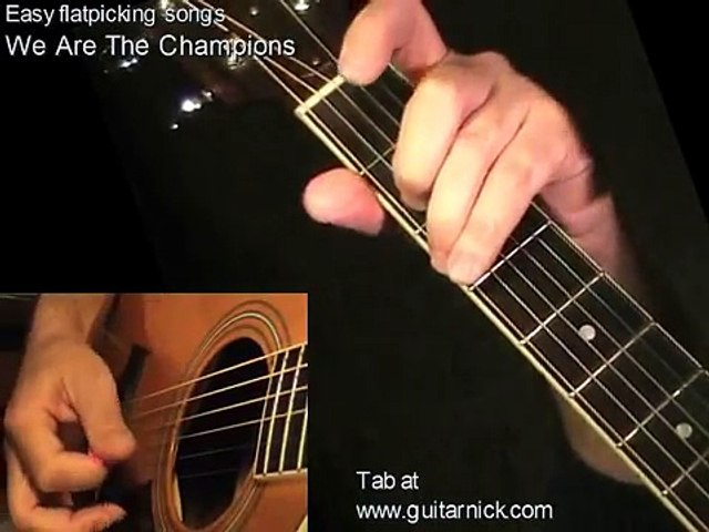 We Are The Champions Acoustic Tab Learn How To Play Guitar Lesson Video Dailymotion