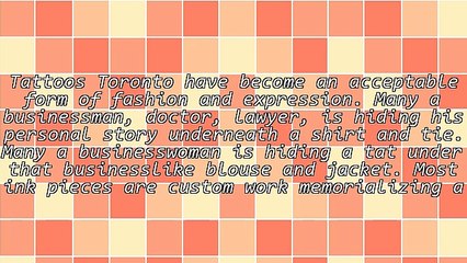 Custom Tattoos Toronto For Your Personal Journey