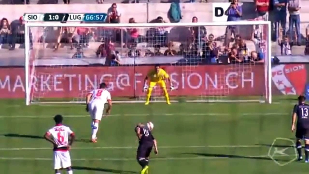 Sion 3-0 Lugano Alle Tore. Swiss Super League all goal 13/9/2015 (Veroljub Salatic, Edimilson Fernandes