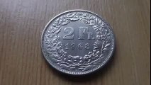 Money of Switzerland   The 2 Swiss franc coin from 1968 in HD