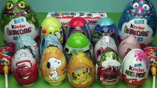 Kinder Surprise Eggs, 22 Kinder Surprise MAXI Mickey Mouse Cars 2 Minnie Mouse Spongebob