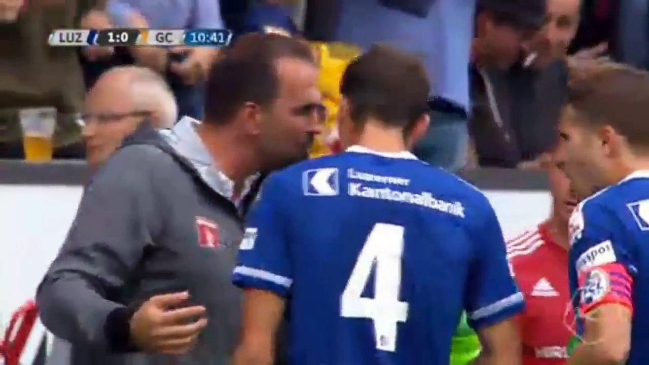 FC Luzern 3-3 Grasshoppers Alle Tore. Swiss all goal Super League 13/9/2015 Dario Lezcano Marco Schneuwly Yoric Ravet