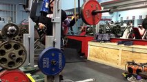High pin squats with safety straps