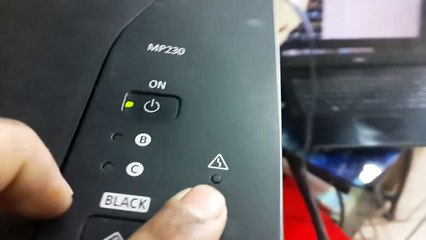 حل مشكلة الخطا في طابعة كانون او ترسيت الطابعة  canon mp230 reset or solving error