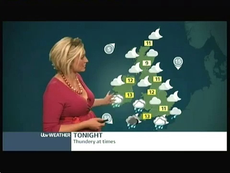 Becky Mantin - ITV National Weather 6.55pm - 13th September 2015