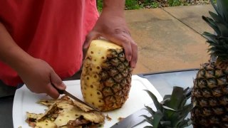 Pineapple Grilling & Preparation - Easy Basic Simple Tutorial How To Cook Fruit