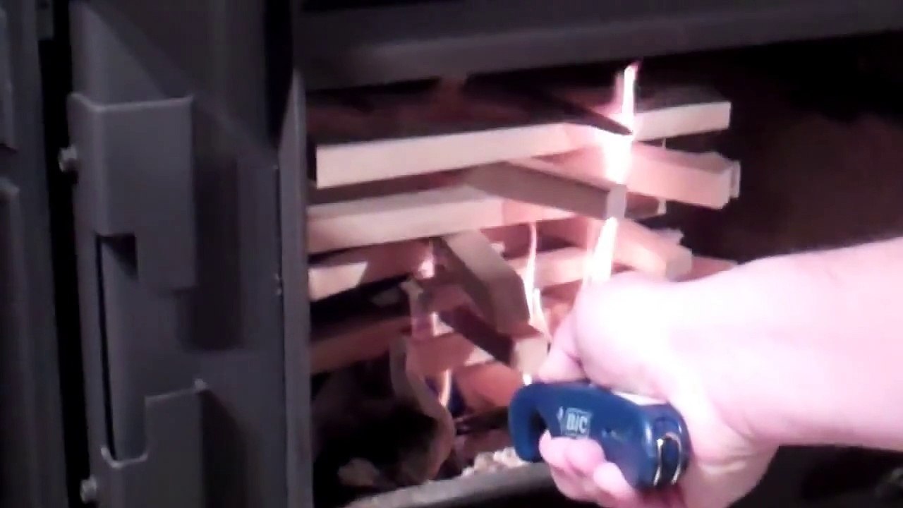 Lighting your wood burning stove