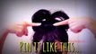 How to fake bangs with bun top knot hairstyles for medium long hair