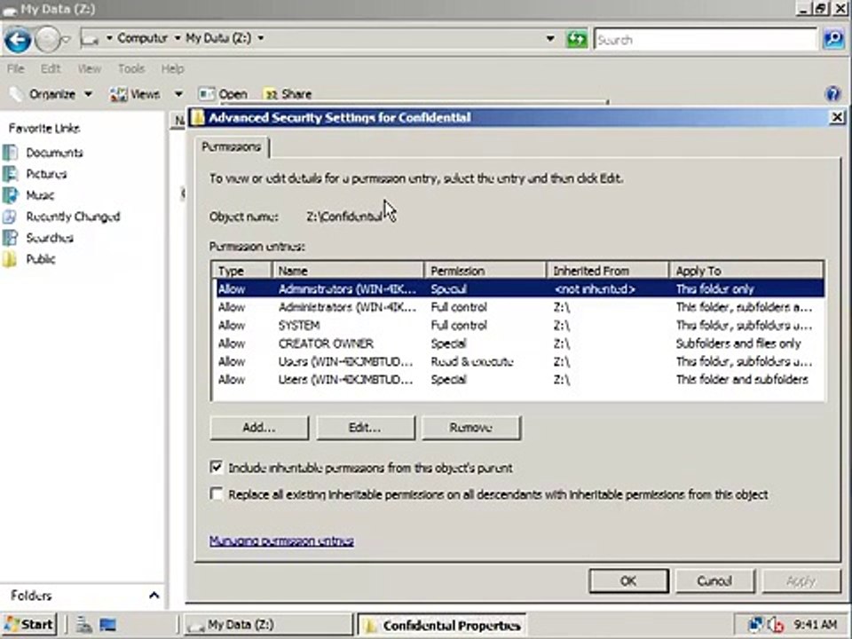 Data Integrity & Information Security in Windows - User Accounts + NTFS Permissions