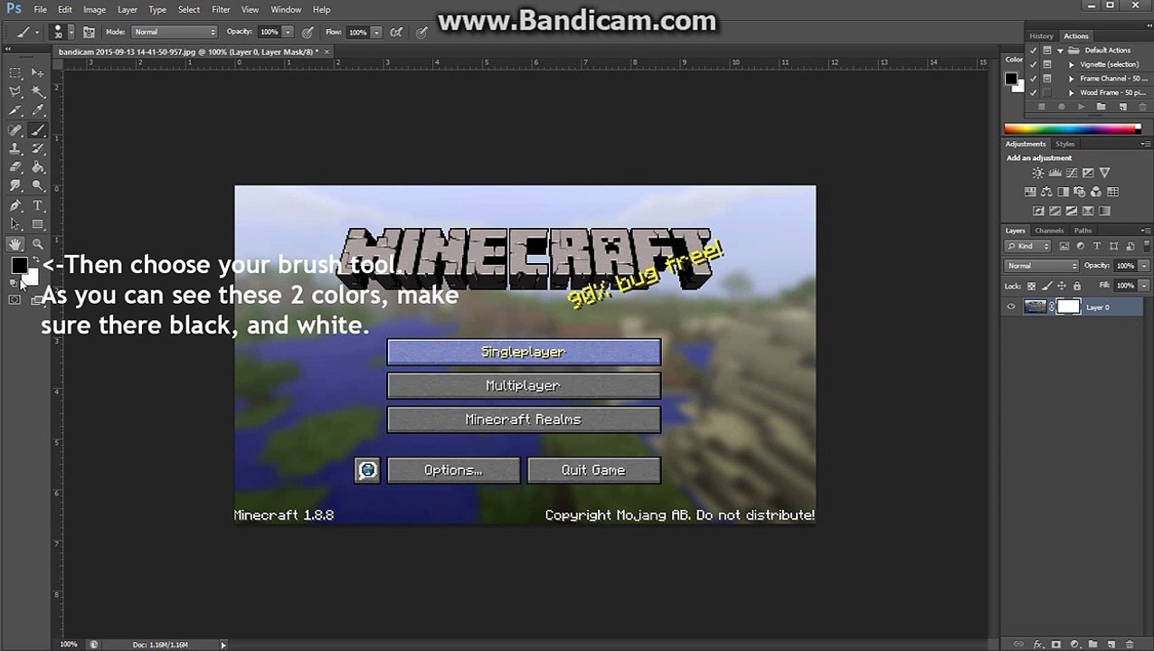 How To Layer Mask In Photoshop CS6 - 1 Minute Tutorial
