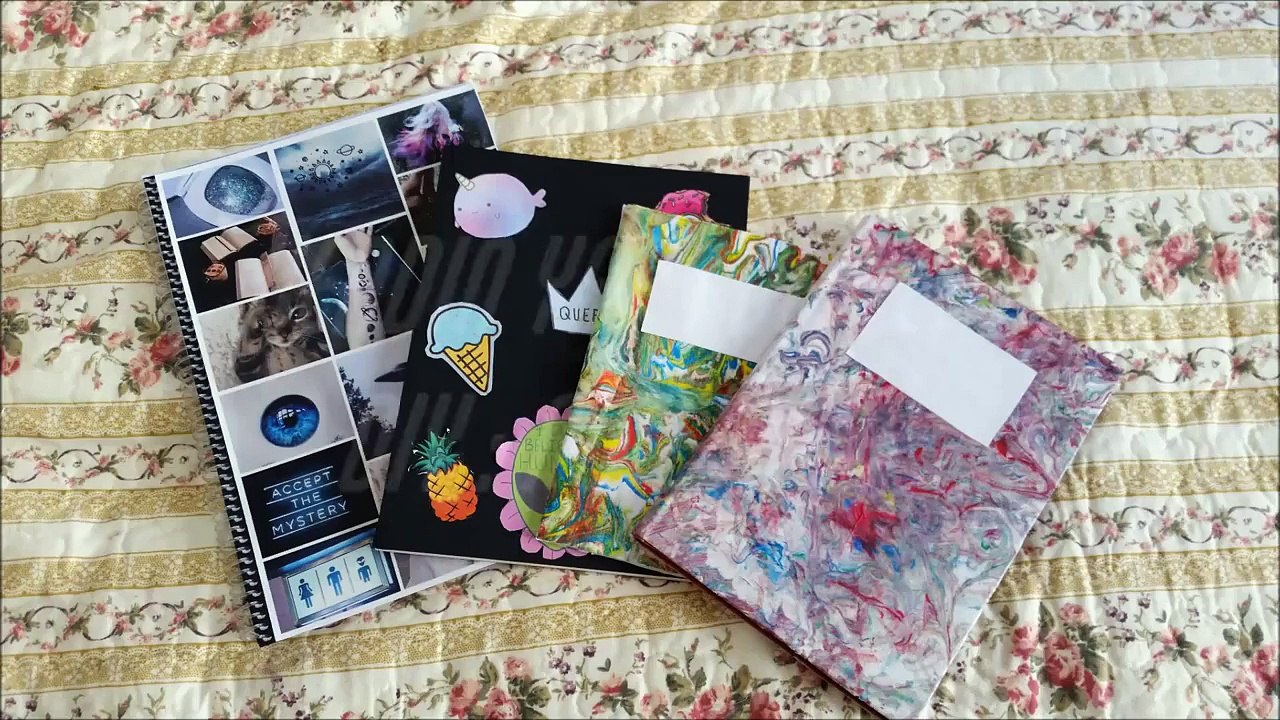 Okula Dönüş : Kendin Yap Defter | Back To School : DIY Notebook | Tumblr Inspired