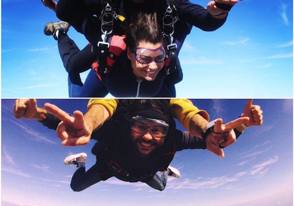 Oriane et Mourad le producteur ont sauté en parachute