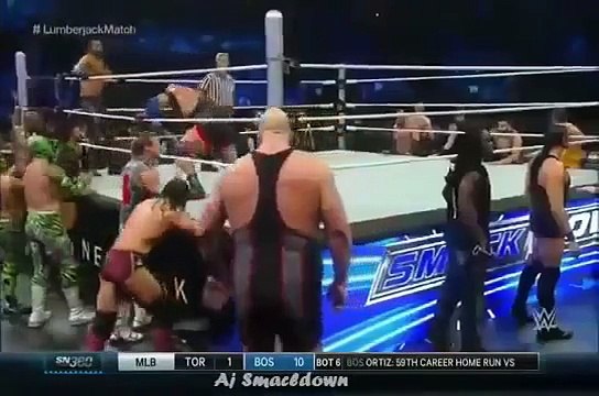 Ryback vs seth rollins - champion vs champion - wwe smackdown 10 septembar 2015