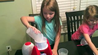 Making Snow Cones with Kadence and Addison