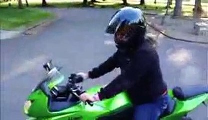 Funny Videos 2015 - Girls rides motorcycle for the first time compilation 2015