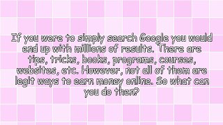 Simple But Powerful Ways To Make Money Online.