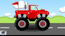 Trucks for kids - Monster trucks - Monster Trucks For children - Red Trucks