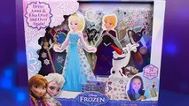 Frozen Elsa and Disney Frozen Anna Magnet Paper Dolls and Snowman Olaf Toy Review