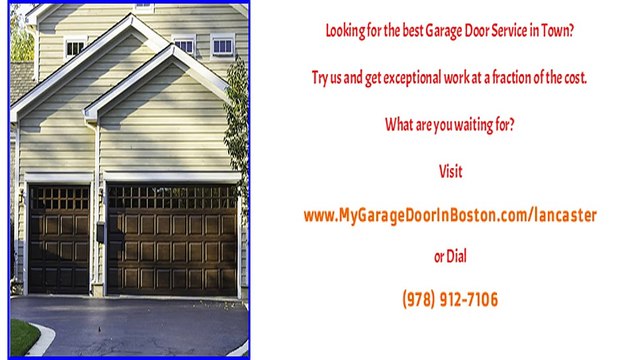 Lancaster, MA Garage Door Repair Opener Services