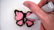 Pink and Black Butterfly Sugar Cookie with Royal Icing.