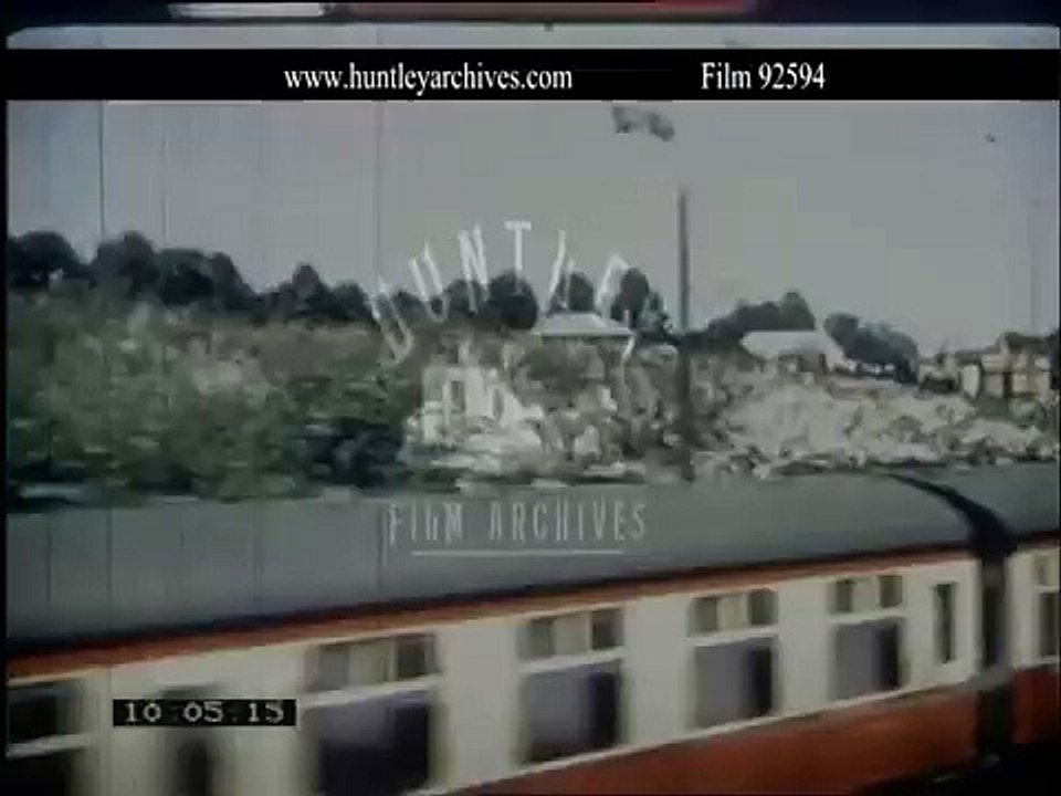 Train journey from Malvern to Worcester, 1950's.  Archive film 92594