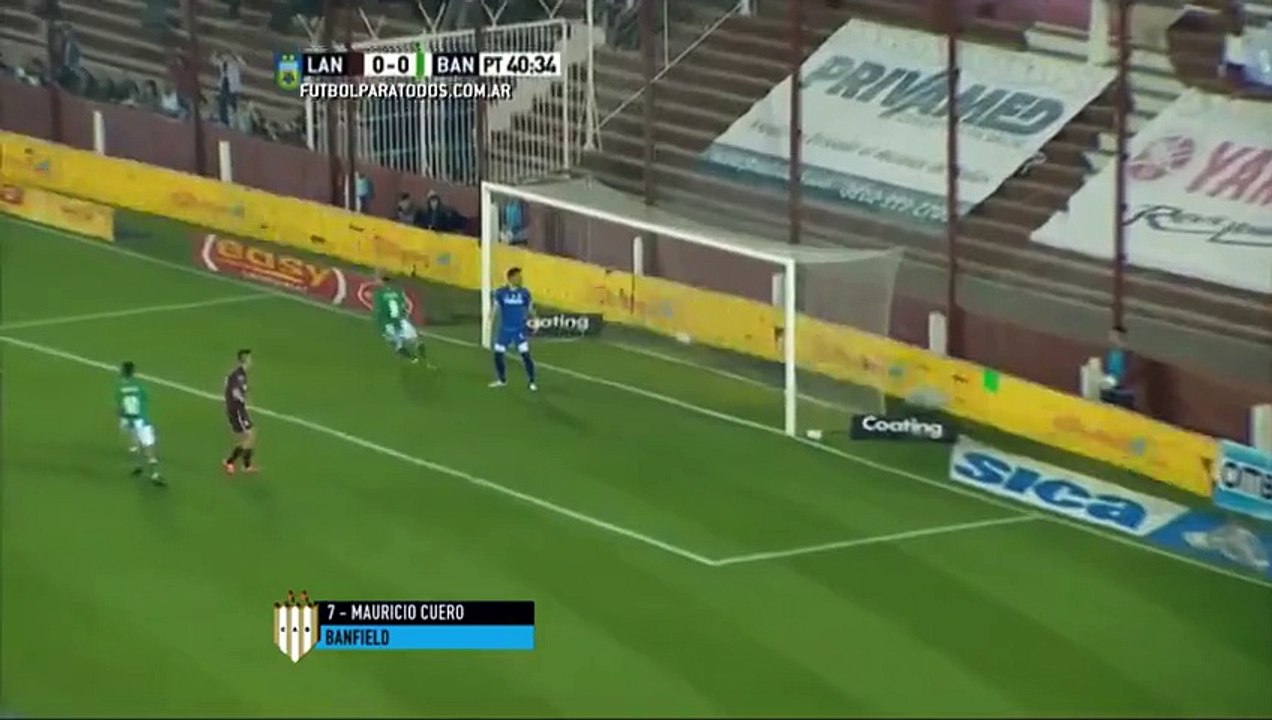Lanus 0 - 1 Banfield - Gol de Cuero. all goal  Primera División 2015. Mauricio Cuero