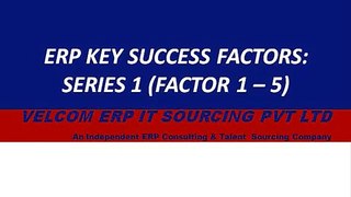 ERP Key Success Factors: Series 1