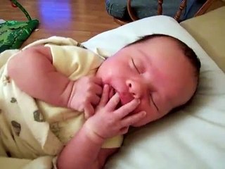 Baby sucking fingers