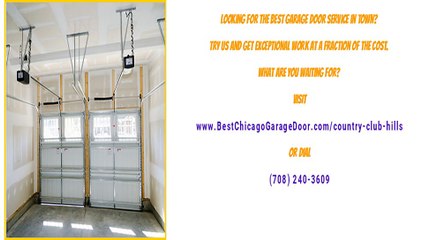 Download Video: Professional Garage Door Repair in Country Club Hills, IL