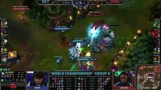 SK Telecom T1 vs OMG   CRAZY 12 minute inhibitor rush   Worlds 2013 MUST SEE