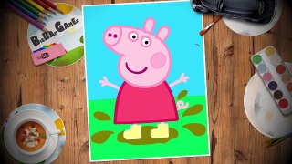 Peppa Pig in Puddles Coloring