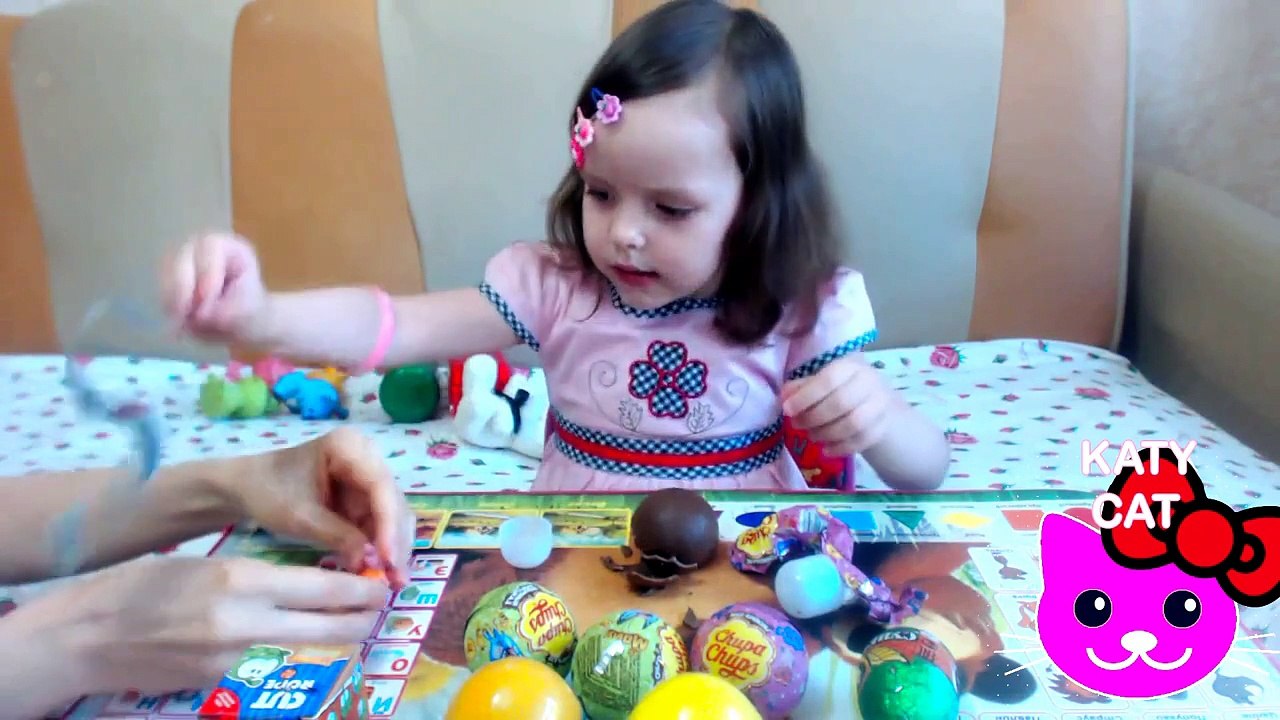 Свинка Пеппа, открываем игрушки шары с сюрпризом от чупа чупс peppa pig surprise balls toys