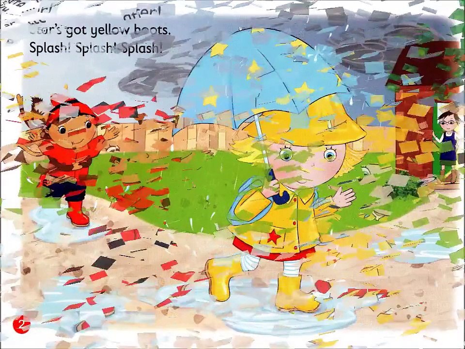 It’s raining, it's sunny  Pitter patter! Splash! English Nursery Rhymes  Animated story card songs
