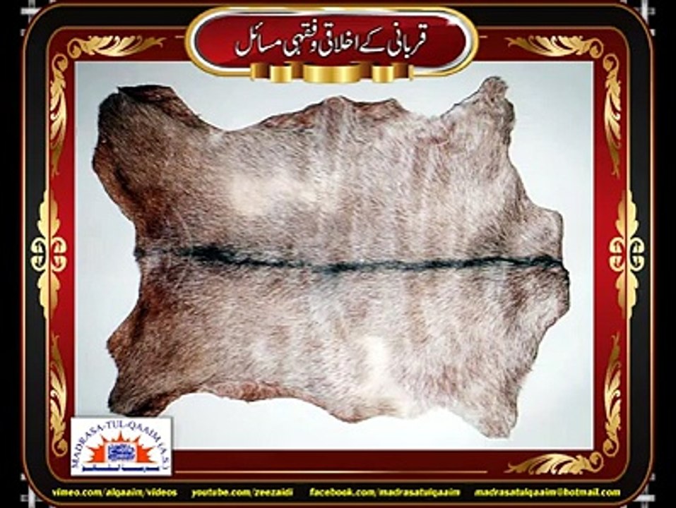 قربانی کے جانور کی کھال کا صحیح مصرف کیا ہے؟