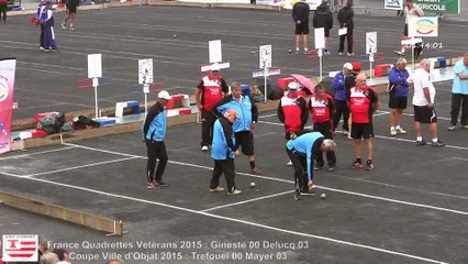 Mène 2, Finale du France Quadrettes Vétérans, Sport Boules, Objat 2015