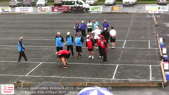 Mène 4, Finale du France Quadrettes Vétérans, Sport Boules, Objat 2015
