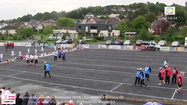 Mène 5, Finale du France Quadrettes Vétérans, Sport Boules, Objat 2015