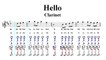 Clarinet Notes Tutorial - OMFG - Hello (Guitar chords)