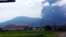 Mount Aso erupts in Japan