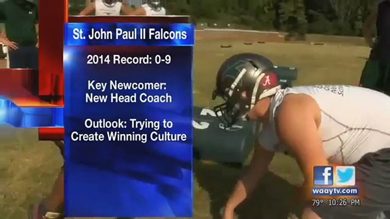 New St. John Paull II Coach Elijah Asante Talks with WAAY-TV (8-4-15)