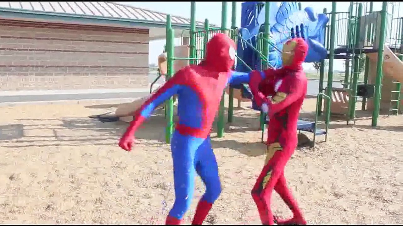 Spiderman vs Iron Man vs Superman vs Hulk Real Life Superhero Fight Death  Match! - Dailymotion Video