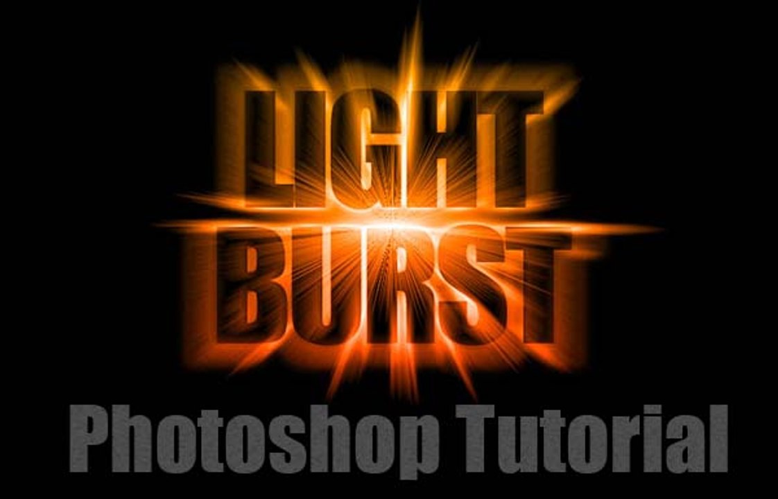 Light Burst Text Effect - Photoshop Tutorial (...