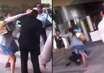 Pooja Mishra fight Video with hotel staff