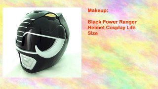 Black Power Ranger Helmet Cosplay Life Size
