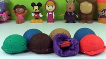 Multe oua Kinder cu surprize si jucarii Play Doh  Disney Cars 2 Masa i Medved Angry Birds Peppa Pig
