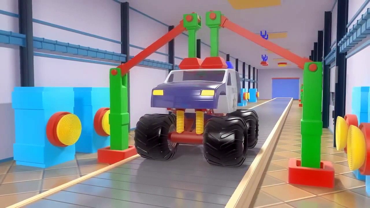 Police Monster Truck Factory | For Kids Binkie TV