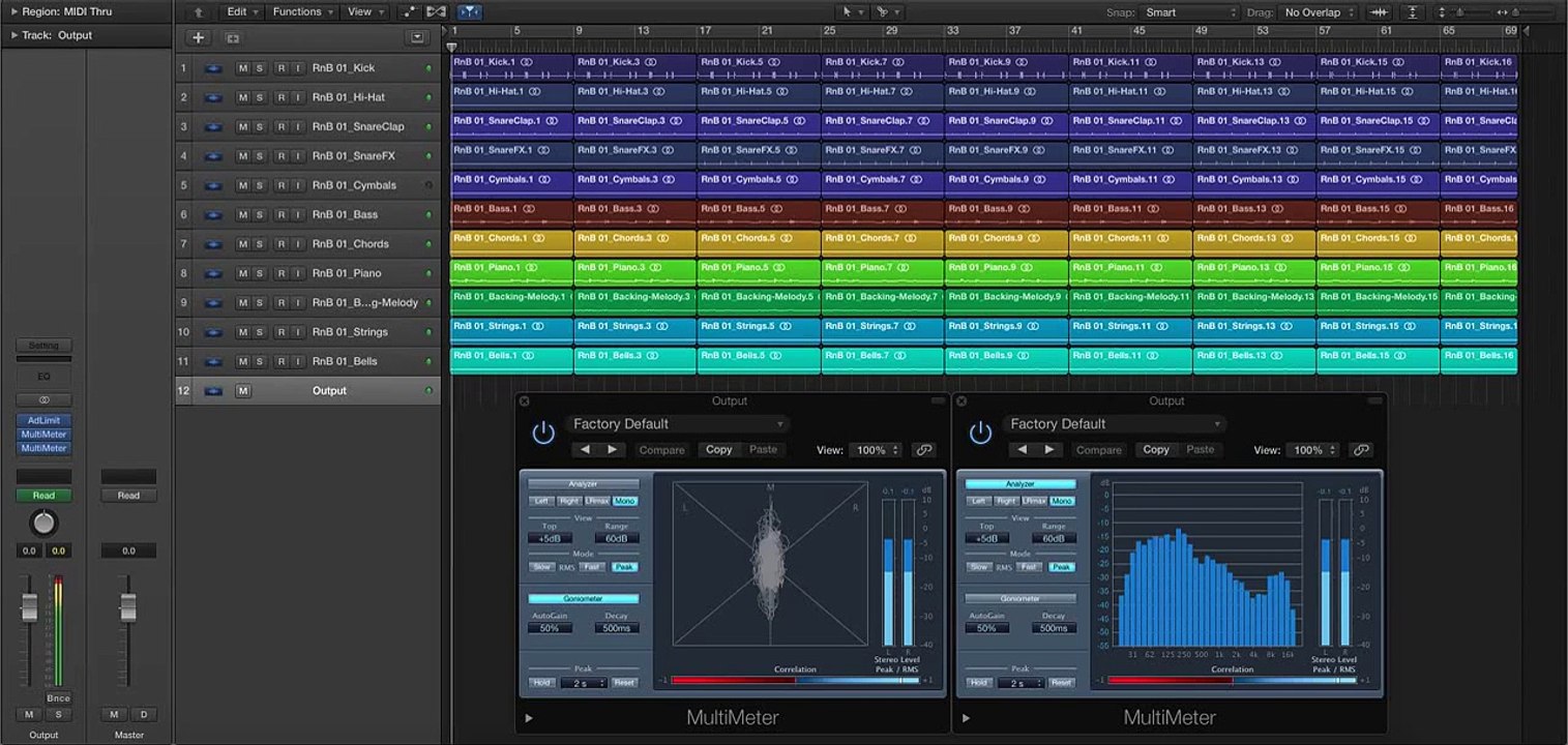100% Logic Pro X RNB template (RnB Template 01)