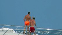 CRISTIANO RONALDO Sunbathing On A Yacht | Holidays in Saint Tropez