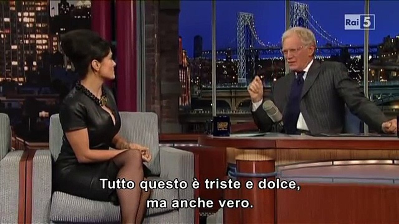 Salma Hayek al David Letterman (sub ita)